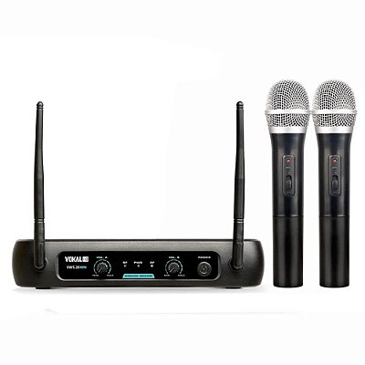 Microfone Profissional de Mão Duplo Sem fio VHF VWS-20 PLUS - VOKAL