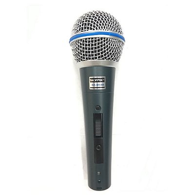 Microfone Vocal SK-M58B Dinâmico com Cabo e Cachimbo - Skypix