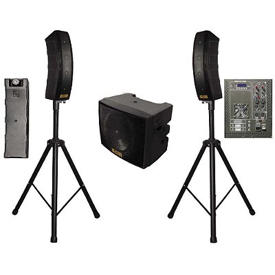 Sistema De Som PA Ativo VERTICAL Com SubWoofer 5019-V - CSR