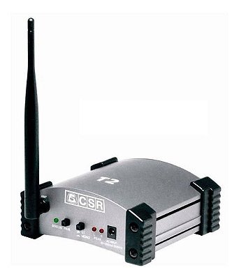 Transmissor De Áudio CSR T2 Sem Fio Estéreo XLR e P10 CSR