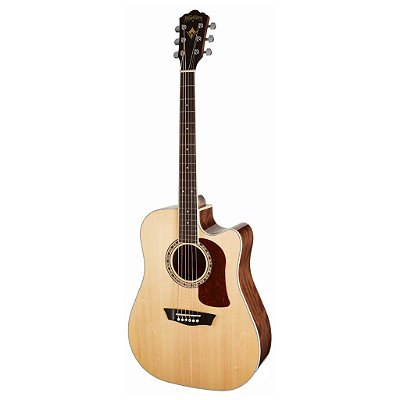 Violão 6 Cordas de Aço Dreadnought Elétrico Com Cutway HD10SCE-O - WASHBURN
