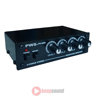 Amplificador Para Fone De Ouvido Com 4 Saídas PH-4000 - PWS