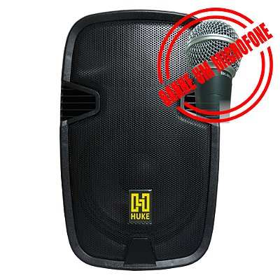 Caixa Ativa 250W 15 polegadas (110V) PJ-15AU - HUKE + Microfone SK-M58 - Skypix