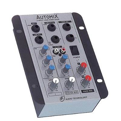 Mesa De Som 2 Canais AUTOMIX 12V A202R - LL Audio
