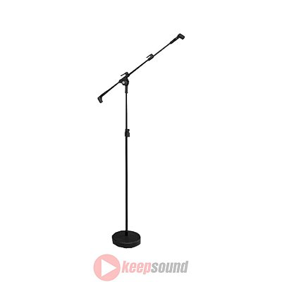 Pedestal Tipo Girafa Para 2 Microfones Base Pesada PMV-05-P - VECTOR