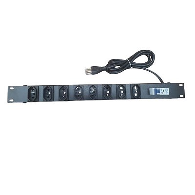 Régua De Energia Com Disjuntor 20A 1,5M 8 Tomadas RK8D20- TRANSCOLOR