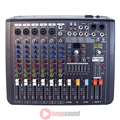 Mesa de Som Analógica 6 Canais MP 610 - K-AUDIO