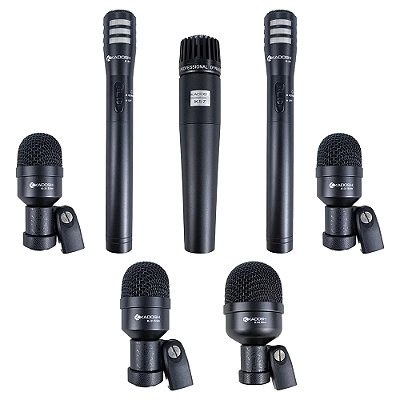 Kit 7 Microfones Para Bateria KDM 107 - KADOSH