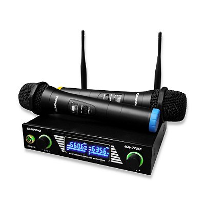Microfone Profissional de Mão Duplo Sem Fio MM-220SF - SOUNDVOICE