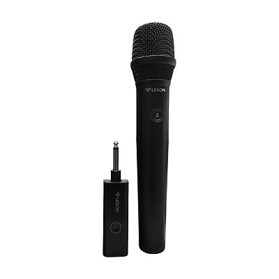 Microfone Mão Sem Fio Profissional Ar100 Preto - Leson