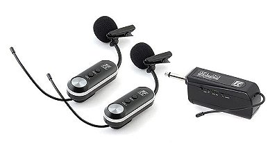 Microfone Sem Fio Lapela Duplo Digital Wireless SFL-20 UHF - STANER