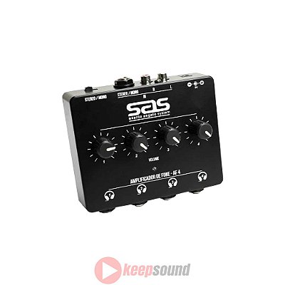 Amplificador Para 4 Fones de Ouvido AF4 - SANTO ANGELO
