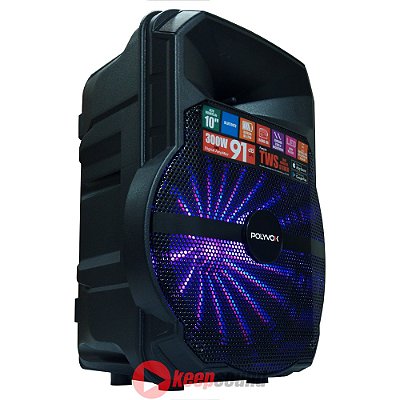 Caixa Ativa Com Bateria 300W 10 polegadas XC-510T - POLYVOX