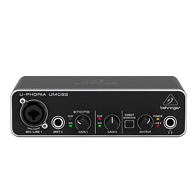 Interface De Áudio Behringer U-Phoria UMC22 - BEHRINGER