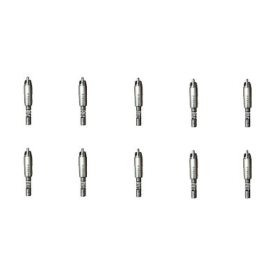 Kit 10 Conectores RCA Macho PLG A/V RCA NINJA - SANTO ANGELO