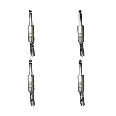 Kit 4 Conectores P10 Macho Linha PLG P10 NINJA - SANTO ANGELO