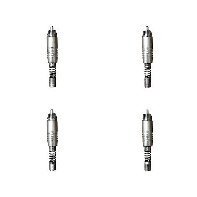 Kit 4 Conectores RCA Macho PLG A/V RCA NINJA - SANTO ANGELO