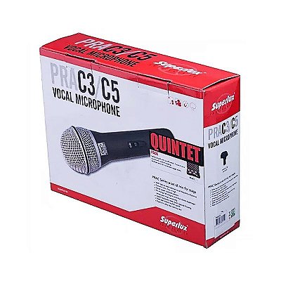 Kit 5 Microfones PRA C5 de Mão - SUPERLUX
