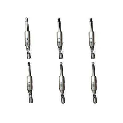 Kit 6 Conectores P10 Macho Linha PLG P10 NINJA - SANTO ANGELO