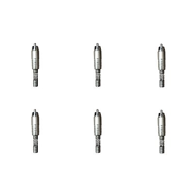 Kit 6 Conectores RCA Macho PLG A/V RCA NINJA - SANTO ANGELO