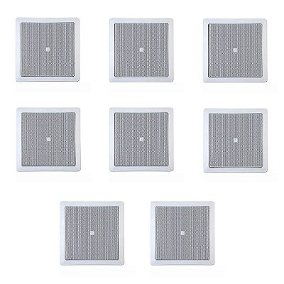 Kit 8 Arandela Coaxial Quadrada 25W 6 Polegadas 6CO1Q - JBL