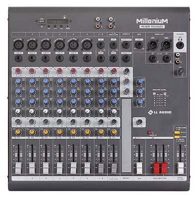 Mesa de Som 10 Canais Bivolt MILLENIUM MX1002D - LL ÁUDIO