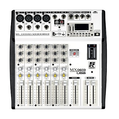 Mesa De Som Analógica Com 06 Canais MX0603 USB - STANER