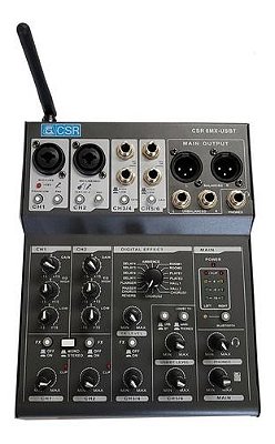 Mesa Mesa De Som CSR 6MX USBT Analógica 6 Canais CSR
