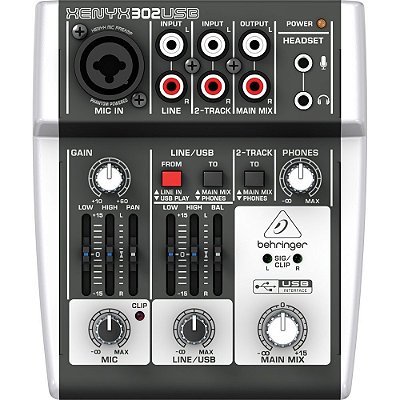 Mesa de Som Mixes Xenyx 302 USB -  Behringer