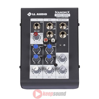 Mesa de Som Analógica 3 Canais NA302 - LL AUDIO