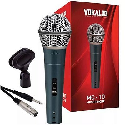 Microfone De Mão Dinâmico MC10 - VOKAL
