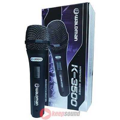 Microfone de Mão Profissional KARAOKE K-3500 - WALDMAN