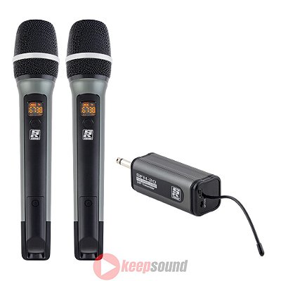 Microfone Duplo Profissional de Mão Sem Fio SFH-20 - STANER