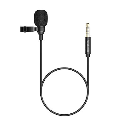Microfone Lapela para Smartphone Preto SMART MIC - TELEFUNKEN