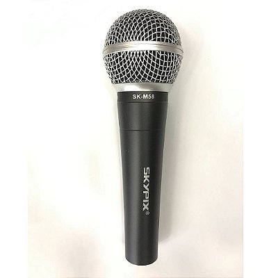 Microfone Vocal SK-M58 Dinâmico com Cabo e Cachimbo - SKYPIX