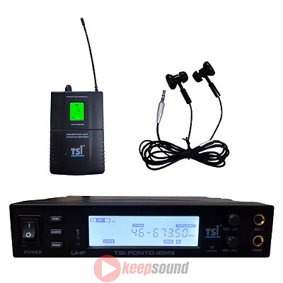Monitor Pessoal In Ear Sem Fio PONTO-IEM 8 - TSI