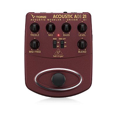 Pedal de Violão Simulador de Amplificador Com Direct Box e Preamp ADI21 - BEHRINGER