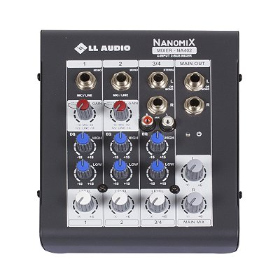 Mesa de Som Analógica 4 Canais NA402 - LL AUDIO