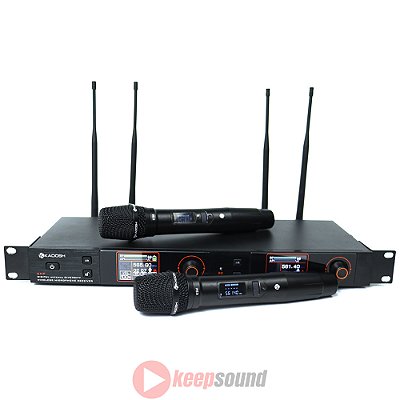 Microfone Profissional de Mão Duplo Sem Fio K522M - KADOSH