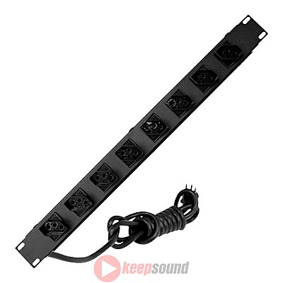 Régua de Energia 8 Tomadas Padrão Rack 10A 1,5m RK8 - TRANSCOLOR