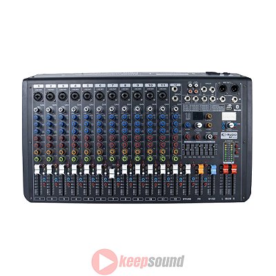 Mesa de Som Analógica 12 Canais MP 1210 - K-AUDIO