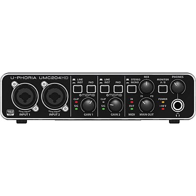 Interface De Áudio U-Phoria UMC 204HD - BEHRINGER