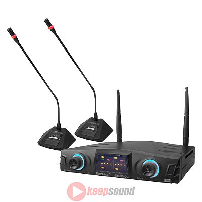 Microfone Profissional Gooseneck Duplo Sem fio KRD200DG - KARSECT