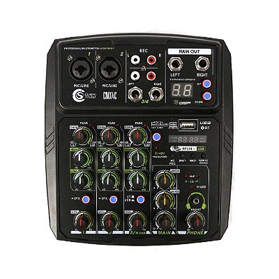 Mesa De Som 4 Canais CMX4C Preto - CUSTOM SOUND