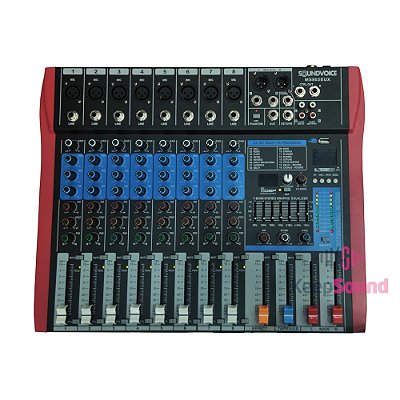 Mesa de Som 8 Canais MS802 EUX - SOUNDVOICE