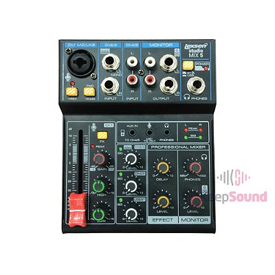 Mesa de Som de 5 canais Com Interface STUDIO MIX 5 - LEXSEN