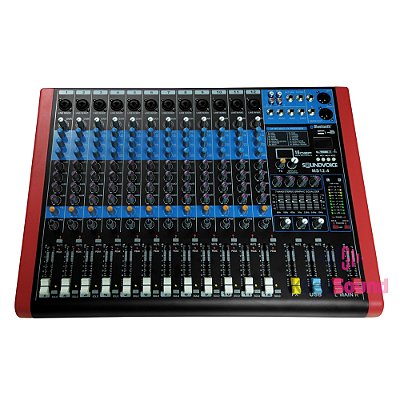 Mesa de Som 12 Canais MS12.4 EUX - SOUNDVOICE