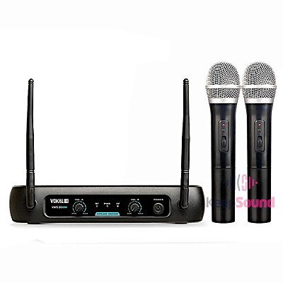 Microfone Profissional de Mão Duplo Sem fio VHF VWS-20 PLUS - VOKAL