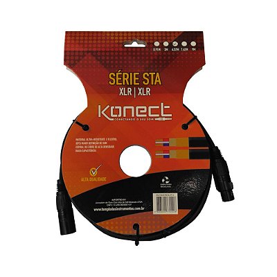 Cabo Para Microfone XLR/XLR 4,57m STA. 4,57M - KONECT