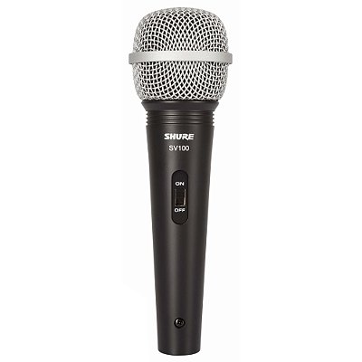 Microfone Profissional Dinâmico Sv 100 - Shure